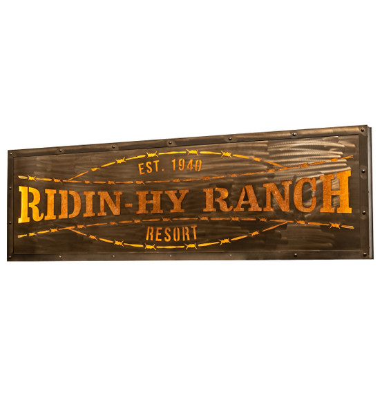 Meyda 79" Wide Ridin Hy Personalized Sign - 214361