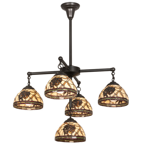 Meyda 30" Wide Pinecone Dome 5 Light Chandelier - 217630