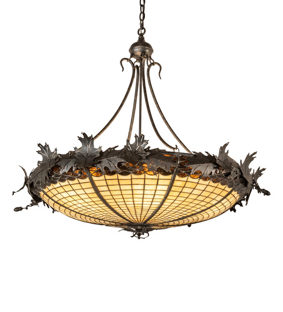 Meyda 40" Wide Greenbriar Oak Inverted Pendant - 218054