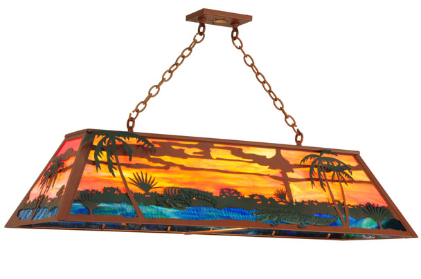 Meyda 46"l Swamp Oblong Pendant - 23297