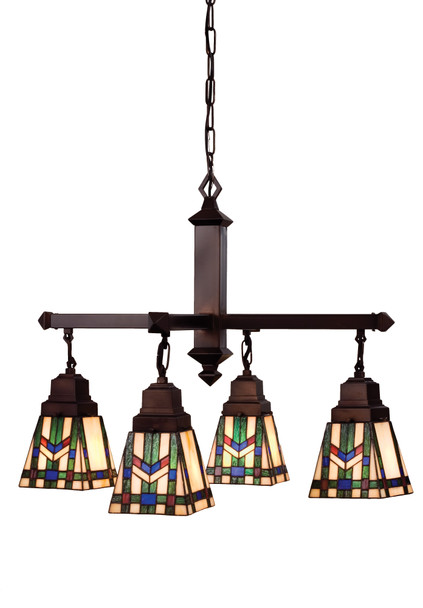Meyda 26"w Prairie Wheat 4 Lt Chandelier - 24267