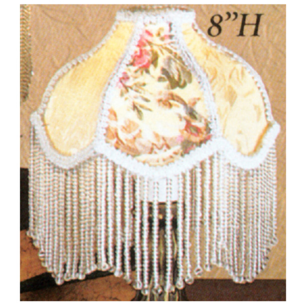 Meyda 6"w Fabric & Fringe Roses Shade - 25901