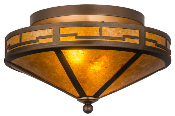 Meyda 16"w Bungalow Valley View Flushmount - 26390