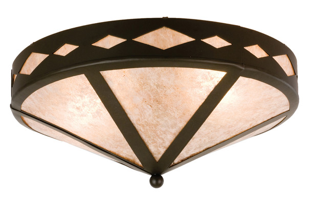 Meyda 16"w Diamond Trim Flushmount - 26881