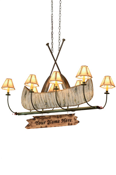 Meyda 48"l Personalized Canoe 8 Lt Chandelier - 26965