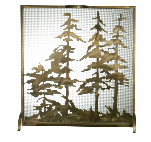 Meyda 32"w X 33"h Tall Pines Fireplace Screen - 27047