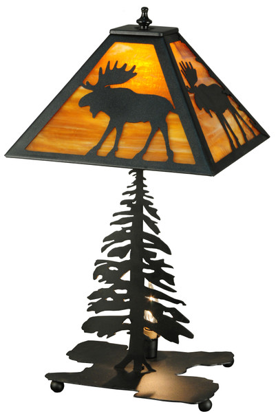 Meyda 21"h Lone Moose Table Lamp - 27293