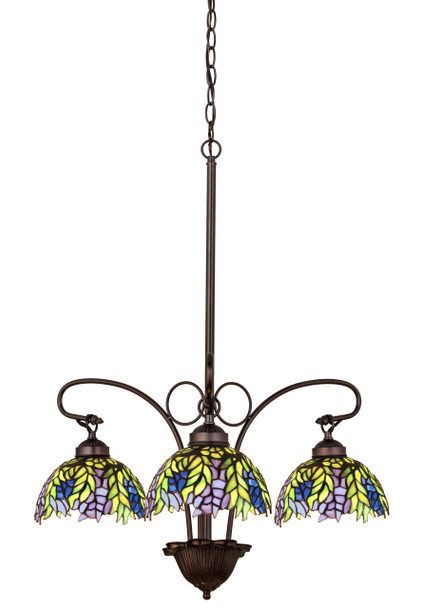 Meyda 30"w Tiffany Honey Locust 3 Lt Chandelier - 27415