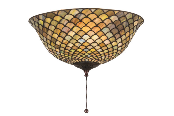Meyda 16"w Tiffany Fishscale Flushmount - 27437