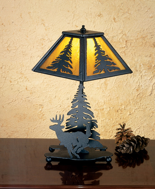 Meyda 14"h Lone Deer Accent Lamp - 28273