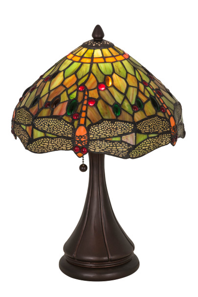 Meyda 18"h Tiffany Hanginghead Dragonfly Accent Lamp - 28460