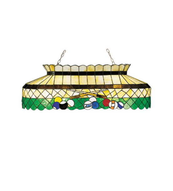 Meyda 40"l Green Billiard Oblong Pendant - 28499