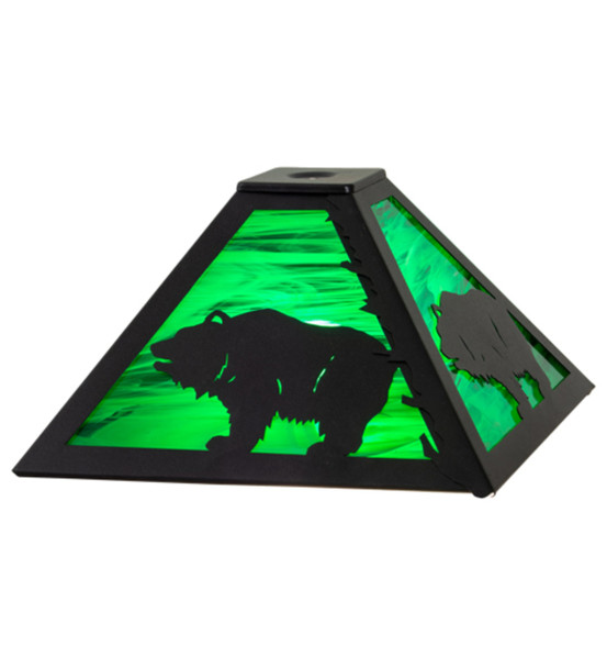 Meyda 12" Square Grizzly Bear Shade - 29972