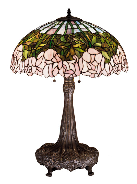 Meyda 31"h Cabbage Rose Table Lamp - 30513