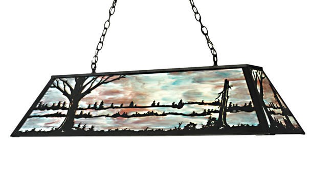 Meyda 48"l Quiet Pond Oblong Pendant - 30639