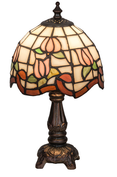 Meyda 12"h Roseborder Mini Lamp - 31210