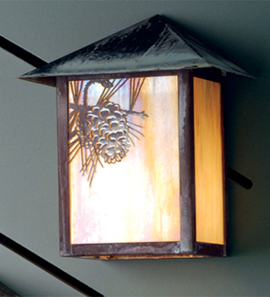 Meyda 9"w Seneca Winter Pine Wall Sconce - 41232