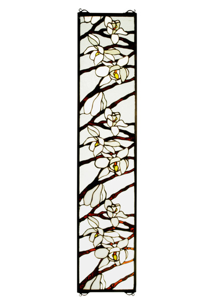 Meyda 9"w X 42"h Magnolia Stained Glass Window - 47887