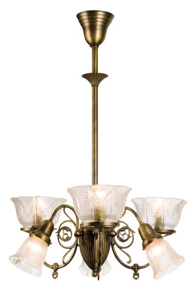 Meyda 26"w Bleeker Wheat 6 Arm Chandelier - 50758