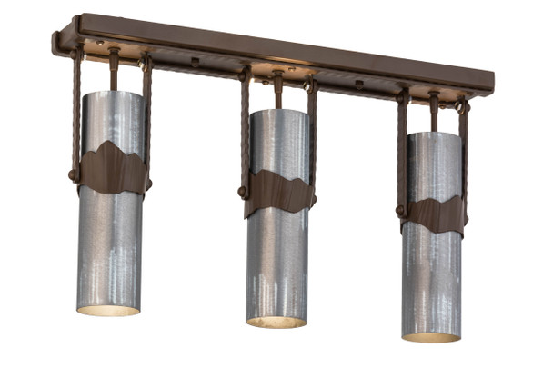 Meyda 26"l Iron Mountain 3 Lt Island Pendant - 50835