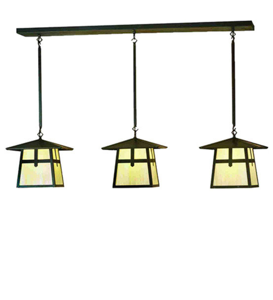Meyda 51"l Stillwater Cross Mission 3 Lt Island Pendant - 51783