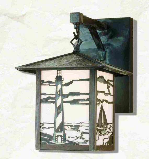 Meyda 13"w Seneca Lighthouse Straight Arm Wall Sconce - 51886