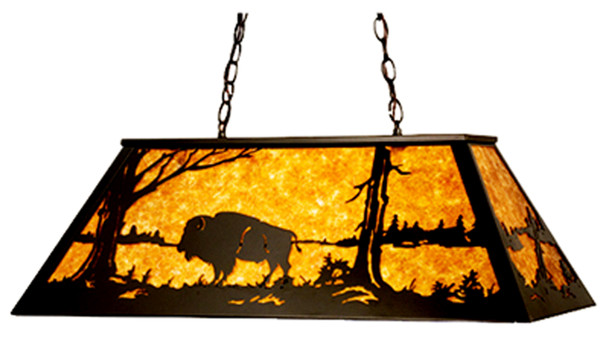 Meyda 48"l Buffalo Oblong Pendant - 65416