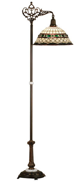 Meyda 70"h Tiffany Roman Bridge Arm Floor Lamp - 65839