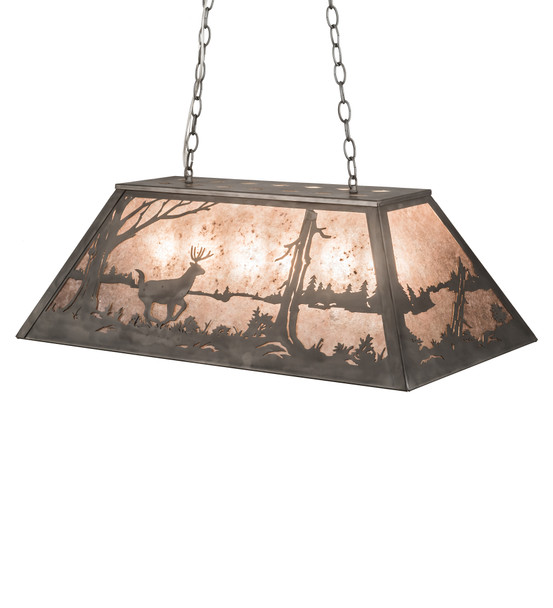 Meyda 33"l Deer On The Loose Oblong Pendant - 66214