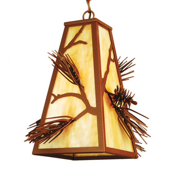 Meyda 9"sq Lone Pine Mini Pendant - 67717