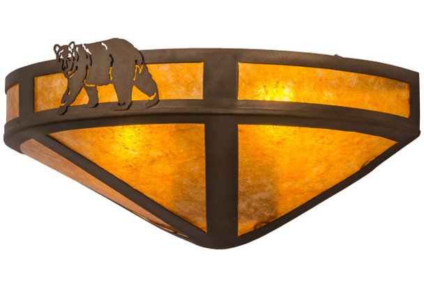 Meyda 16" Wide Lone Bear Wall Sconce - 67990