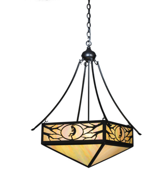 Meyda 22"sq Kokopeli Inverted Pendant - 68071