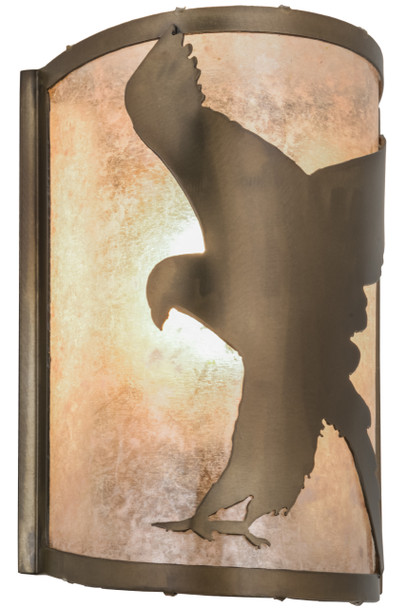 Meyda 8"w Flying Hawk Left Wall Sconce. - 68187