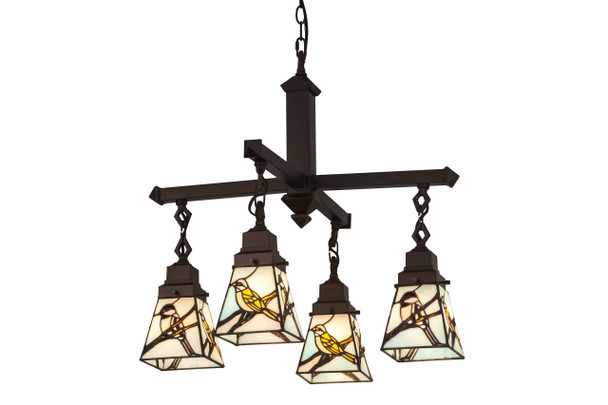 Meyda 24"w Backyard Friends 4 Lt Chandelier - 69276