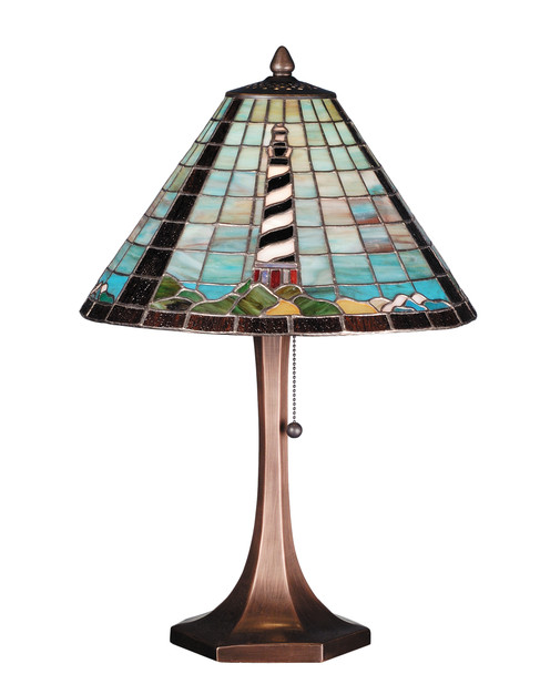 Meyda 21"h The Lighthouse On Cape Hatteras Table Lamp - 69409