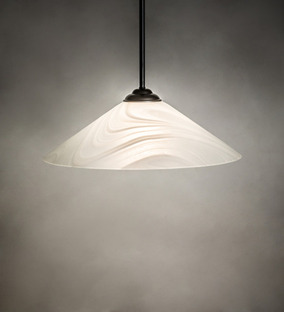 Meyda 18"w Blanco Swirl Pendant - 70107