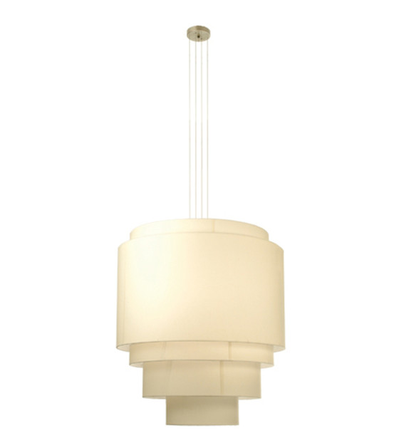 Meyda 31"w Cilindro Cream 5 Tier Textrene Pendant - 70384