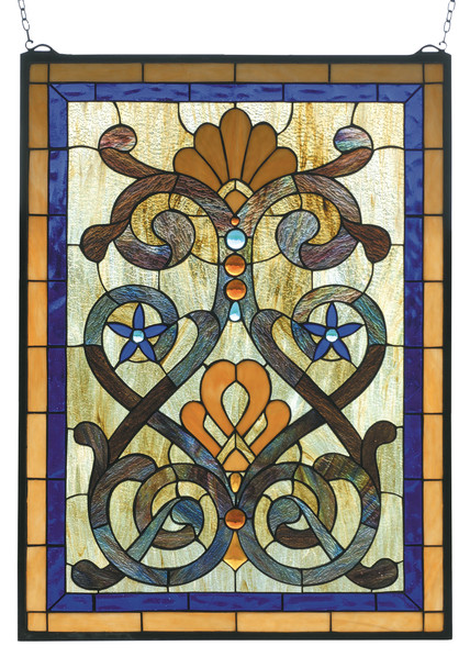 Meyda 20"w X 27"h Mandolin Stained Glass Window - 77999
