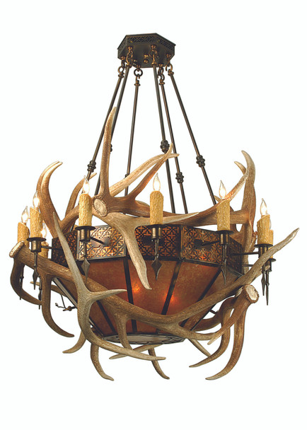 Meyda 56"w Antlers Elk Chandelier - 81310