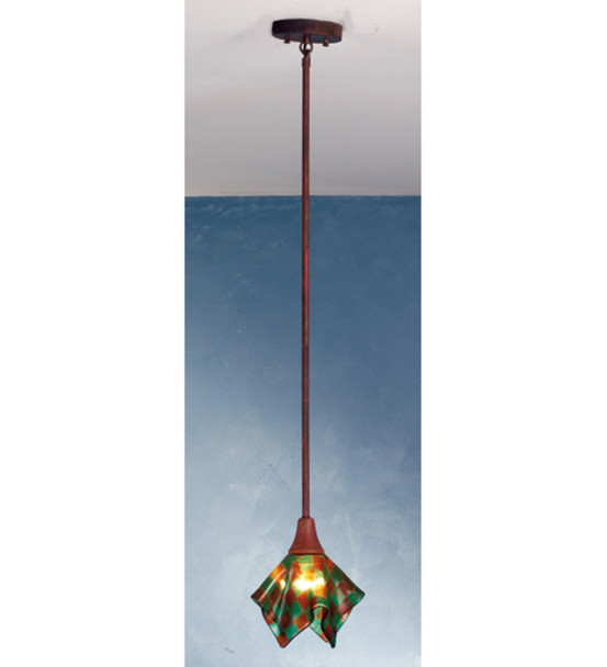 Meyda 9" Wide Handkerchief Patchwork Pendant - 81367