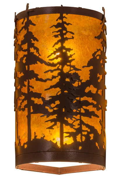 Meyda 6"w Tall Pines Corner Wall Sconce - 81808