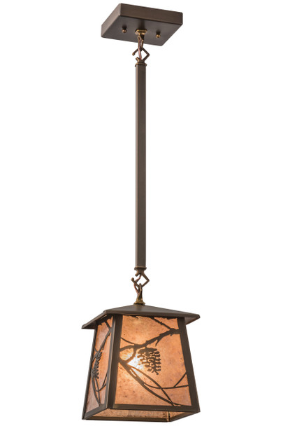 Meyda 7"sq Whispering Pines Mini Pendant - 82387