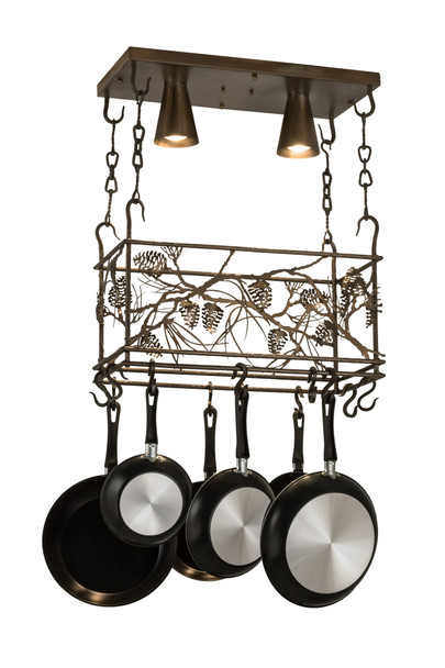 Meyda 24"l Whispering Pines Pot Rack - 82756