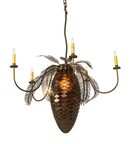 Meyda 36"w Pinecone 5 Arm Chandelier - 98970