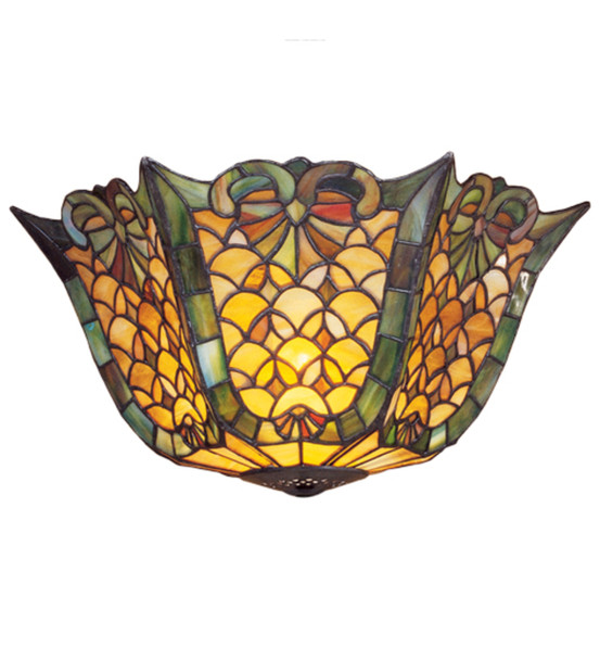 Meyda 12"w Duffner & Kimberly Shell & Diamond Wall Sconce - 99583