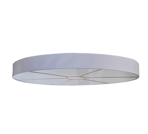 Meyda 72"w Cilindro White Textrene Flushmount - 99663