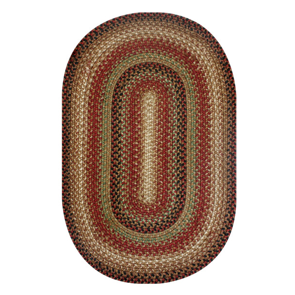 Homespice Decor Chester Red,white,brown Braided Area Rugs