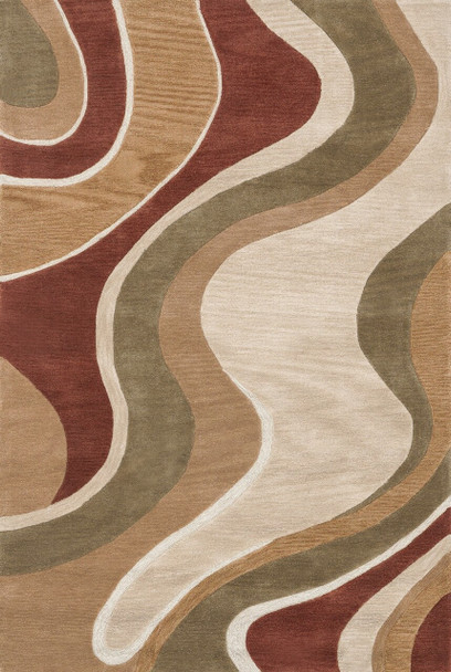 Loloi Abacus Ac-01 Beige / Rust Hand Tufted Area Rugs