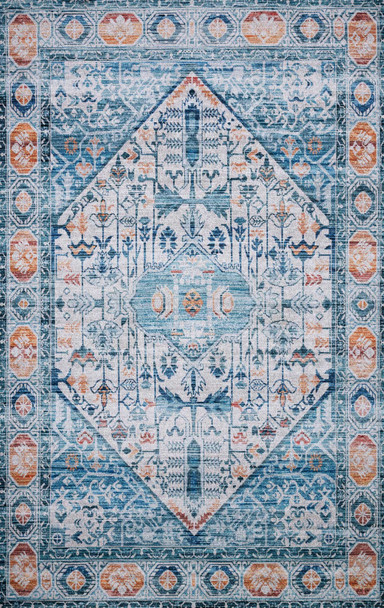 Loloi Cielo-loloi X Justina Blakeney Collection Cie-03 Ivory / Sunset Power Loomed Area Rugs