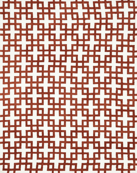 Loloi Charlotte Ct-04 Ivory / Rust Power Loomed Area Rugs